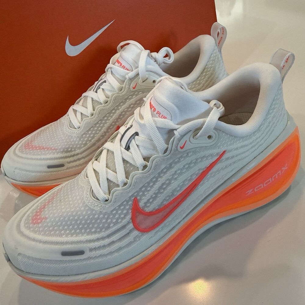 Women's Size 8.5 Shoes Nike Vomero Plus 'Sail Hot Lava Orange Pulse' HV8154-107